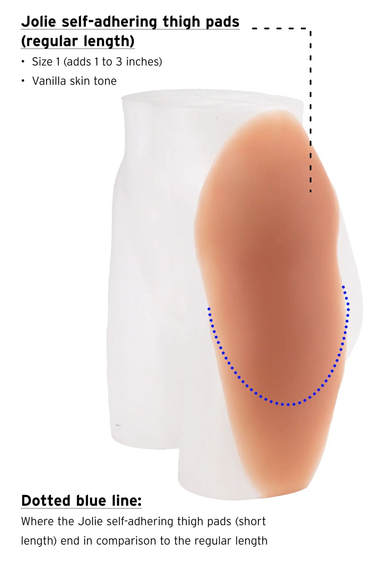 Divine Collection JOLIE SHORT self-adhering Thigh Pads