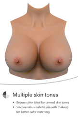 Gold Seal NAKED CROP TOP Silicone Breastplate